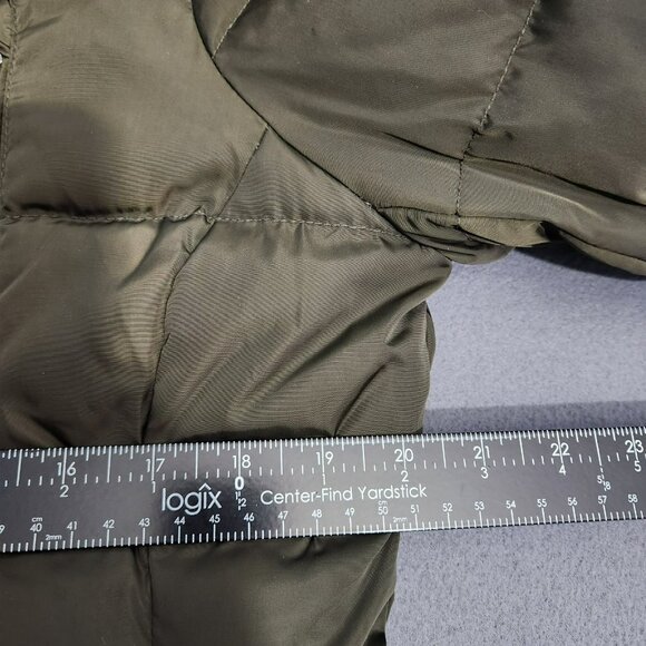 Michael Kors Women LP Army Green Down Quilted Puffer Winter Coat - Picture 13 of 14